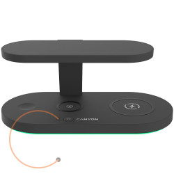 CANYON WS-501 5in1 Wireless charger, with UV sterilizer, with touch button for Running water light, Input QC36W or PD30W, Output