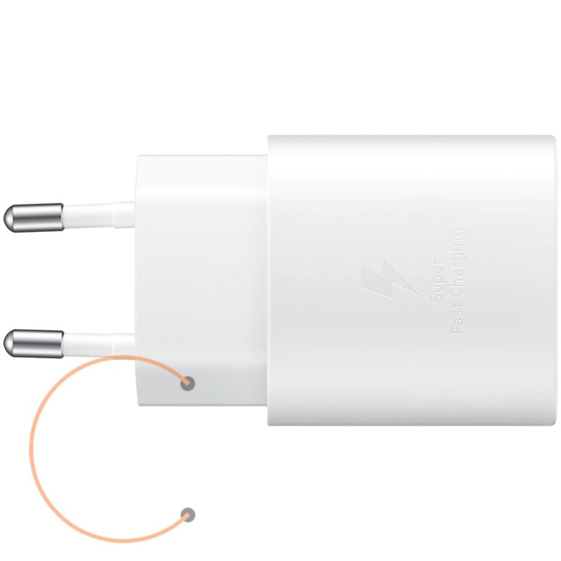 Samsung 25W Super Fast Charging USB-C Wall Charger White 