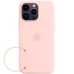 iPhone 14 Pro Max Silicone Case with MagSafe - Chalk Pink