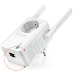 Repeater TP-Link TL-WA860RE, 300Mbps Wireless N Wall Plugged Range Extender with AC Passthrough, QCA