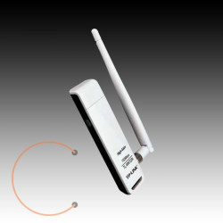 NIC TP-Link TL-WN722N, USB 2.0 Adapter, 2,4GHz High Gain Wireless N 150Mbps, Detachable Omni Directional Antenna 1 x 4dBi 