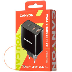 CANYON H-08 Universal 3xUSB AC charger 
