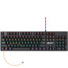 Wired black Mechanical keyboard With colorful lighting system104PCS rainbow backlight LED