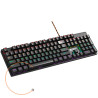Wired black Mechanical keyboard With colorful lighting system104PCS rainbow backlight LED