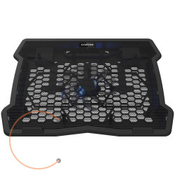 CANYON NS02, Cooling stand single fan with 2x2.0 USB hub, support up to 10”-15.6” laptop, ABS plastic and iron, Fans dimension:1